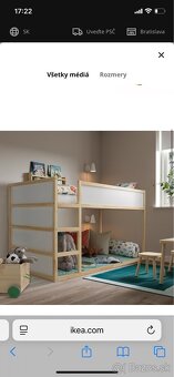 IKEA KURA detska obojstranna postel + baldachyn = darcek - 6