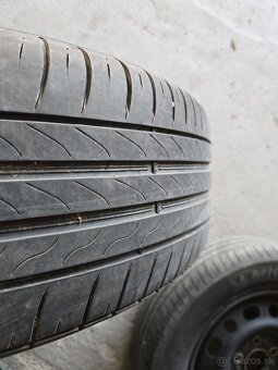Plechové disky 5x114.3 + letné pneu 195/65r15 - 6