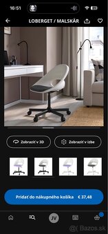 Otočná stolička LOBERGET/MALSKÄR - 6