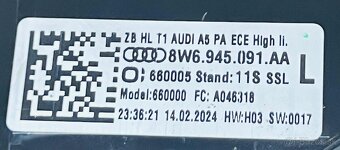 Audi RS5 S5 A5 8w6 facelift zadní světla - 6