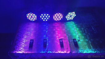 4ks led par reflektory na diaľkové ovládanie s TAŠKOU - 6