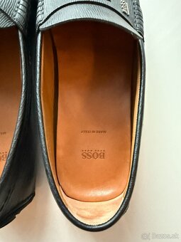 Predám Hugo boss kožené mokasíny zánovné (40) box & dustbag - 6