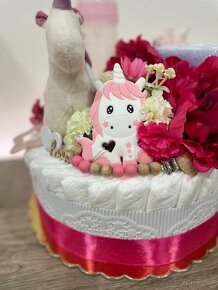 Plienková torta jednorožec - 6