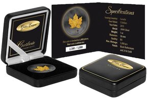 Investicne striebro mince minca Maple Leaf - 6