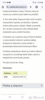 Ergonomický nosic značky JANE - 6