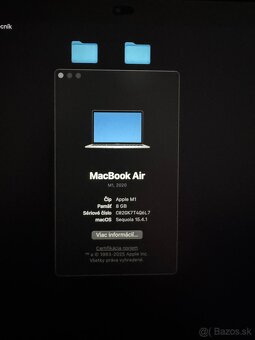 Predám Apple Macbook Air 13” M1, 8/256GB - 6