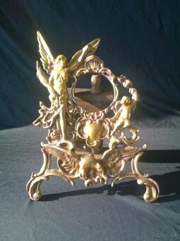 starý kovový  historický rámček na hodiny - 6