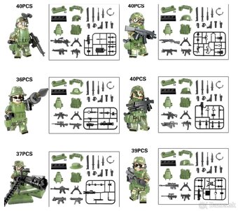 Rôzne sety vojakov 2 + doplnky - typ lego - 6