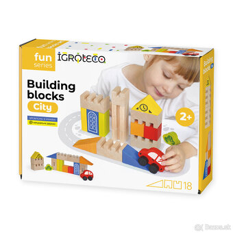 Drevená stavebnica Mesto – nová, nerozbalená - 6