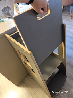 Učiaca veža Montessori Kitchen Helper extra safe sivá - 6