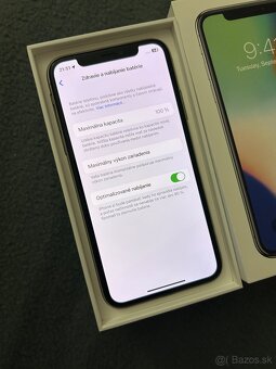 iPhone X 64GB Silver - 100% batéria - 6
