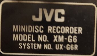 Predám mini systém JVC UX-G6R + XM-G6 - 6
