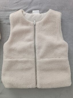Dievčenský kabátik+vesta 116/122 - 6