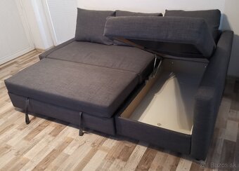 rohova rozkladacia sedacka Ikea Friheten, siva, 228x155 cm - 6