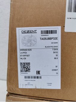 Mercedes EQC, GLC, E alu disky 7,5x19 5x112 ET32 1220 - 6