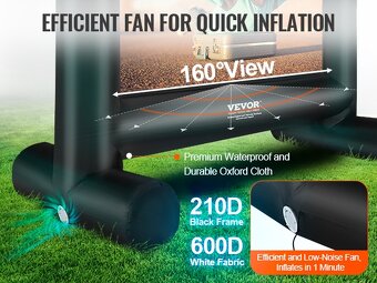 VEVOR 426cm nafukovacie plátno - 6