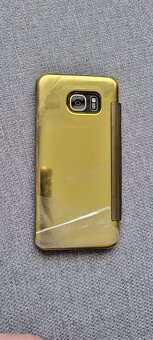 Predam transparentny zlaty kryt na S7 Edge - 6