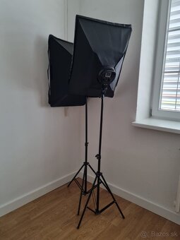 Štúdiový set - 2x softbox video svetlo + 2x statív - 6