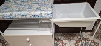 Retro prebaľovacia komoda,stolík s vaničkou - 6