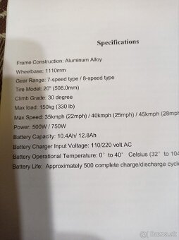 Predám elektrobicykel Engwe EP 2 Pro750W - 6