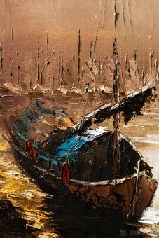 Prístav v Ázii, C.May , olej na plátne, 700 × 540 mm - 6