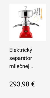 Elektrický separátor mliečnej smotany- odstreďovanie smotany - 6