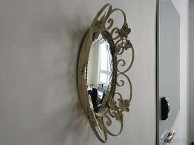 Zrkadlo vypukle v kovovom ráme vintage style roztomile zrkad - 6