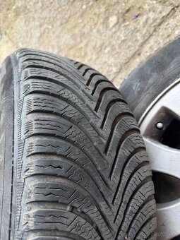 Alu disky Audi 5x112 + zimné michelin - 6