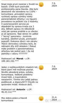 Slnečná clona, roleta panoramatickej strechy, roletka - 6
