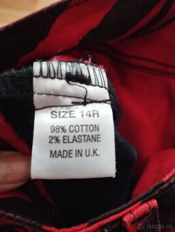 Červeno čierne nohavice - 6