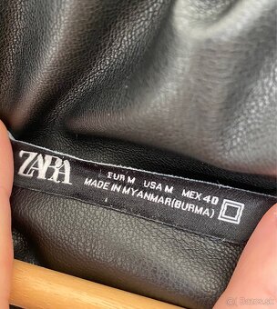 Pánska bunda ZARA z eko kože – čierna M (vhodná aj pre ženy) - 6