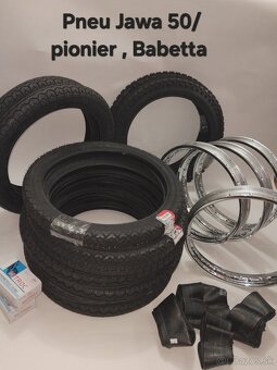 Pneu , pneumatiky, ráfiky Jawa pionier 50 - Babetta 207,210 - 6