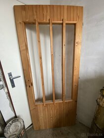 Ľavé dvere drevené falcovane (bez skla) nepoužité 80x197cm - 6