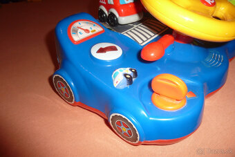 Hudobný auto trenažér, volant, páky, klaksóny... NOVÝ. - 6