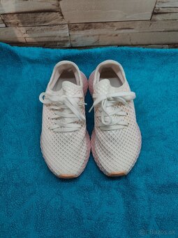 Adidas 36 2/3 - dámske ružovo biele deerupt tenisky - 6