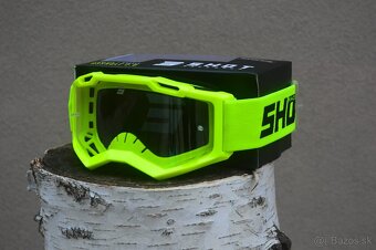 juniorská detská prilba helma ECE-06 okuliare shot žltá fluo - 6