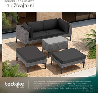 Predam zahradny Ratanový set Bellaria s hliníkovým rámom - 6