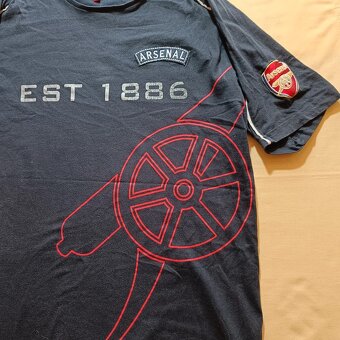 Arsenal FC official product futbalové čierne tričko XL - 6