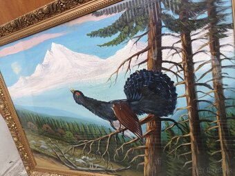 obraz olejomaľba Tetrov Hlucháň - 6