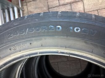 LETNÉ 245/50 R20 102V ZEETEX cca 6-7 mm 2020 LEN 130,-€/sada - 6