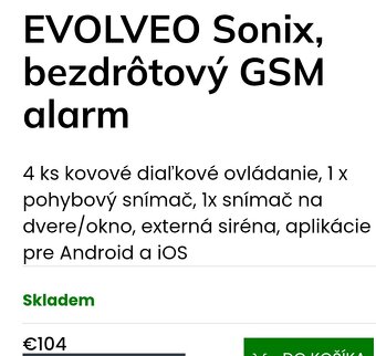 ELOLVEO SONIX domový GSM alarm set ......................... - 6
