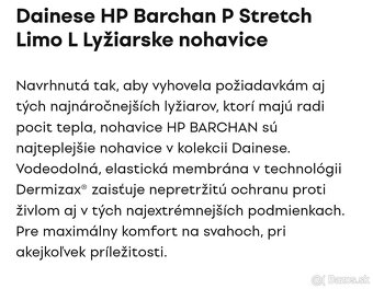 Predám pánske lyžiarske nohavice Dainese XL - 6
