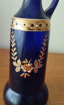 Starožitný sklenený džbán - karafa - 6