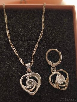 Šperkovy set srdiečko striebro 925 - 6