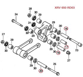 Valčeky prepákovania Honda XRV 650,750 Africa Twin - 6