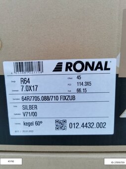 Renault Trafic, Opel Vivaro alu disky 5x114,3 R17 7J ET45 12 - 6