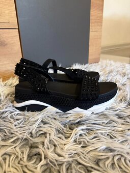 aldo black crystals original damske stylove sandalky - 6