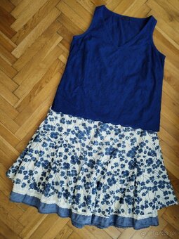 bavlnena sukňa modrá M&S - 6