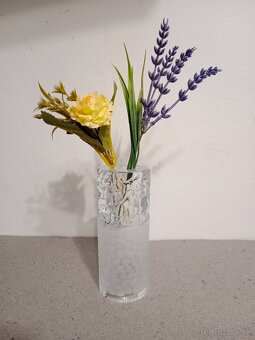 Křišťál broušený, vázička, svíčka - 6