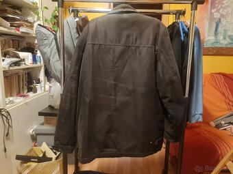 Čierna pánska zimná vetrovka - veľkosť asi XL (56) - 6